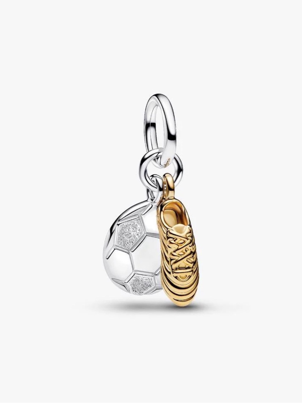 Pandora Two-Tone Soccer Ball & Sneaker Dangle Charm - Silver & Gold
